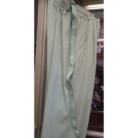 Vintage Women's Casual Pants SZ 18 Short Mint Green Jaclyn Smith - Picture 2 of 2